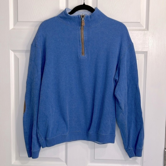 Cremieux Men’s Pullover Sweater 1/4 Zip - Size Medium Light Blue - Picture 1 of 7